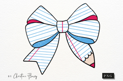 Notebook Pencil Bow PNG | Back To School PNG Product Image 4