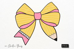 School Pencil Bow PNG | Back To School PNG Product Image 4