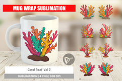Mug Wrap Coral Reef Product Image 1