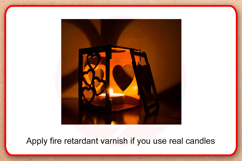 Laser cut Heart Candle holder Glowforge SVG Home decor DIY Product Image 4