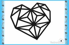 Geometric Heart for Laser CNC / gift of Valentine Product Image 2