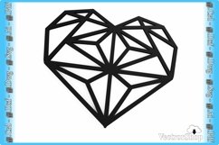 Geometric Heart for Laser CNC / gift of Valentine Product Image 3