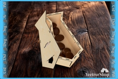Laser Cutting Vector for Tie Box - Template for CNC Product Image 1