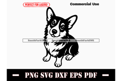 Corgie Dog Begging Design SVG PNG DXF EPS PDF Product Image 1