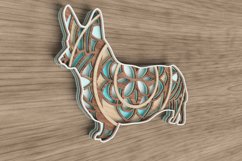 Dog Laser Cut File - Corgi Mandala Product Image 4