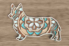 Dog Laser Cut File - Corgi Mandala Product Image 2