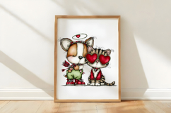 Corgi Cupid Arrow Valentine PNG Product Image 3