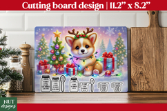 Christmas cutting board, Christmas Corgi Kitchen Chart PNG Product Image 1