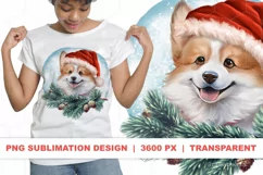Corgi dog Christmas PNG Sublimation Product Image 1