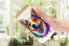Corgi Dog Colorful Glass Can Wraps Product Image 2