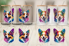 Corgi Dog Colorful Glass Can Wraps Product Image 3
