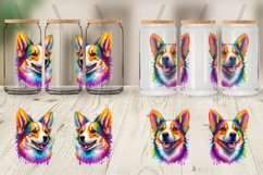 Corgi Dog Colorful Glass Can Wraps Product Image 4