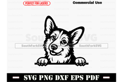 Peeking Corgi Dog SVG PNG DXF EPS PDF Product Image 1