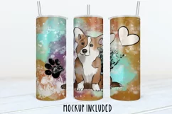 Corgi Tumbler Wrap for 20 oz tapered and straight