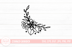 Floral Corner Border and Frame SVG Product Image 1