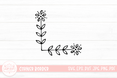 Floral Corner Border and Frame SVG Product Image 1
