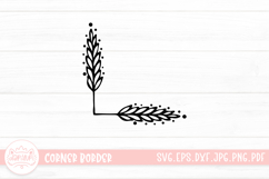 Floral Corner Border and Frame SVG Product Image 1