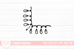 Floral Corner Border and Frame SVG Product Image 1