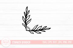 Floral Corner Border and Frame SVG Product Image 1