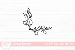 Floral Corner Border and Frame SVG Product Image 1