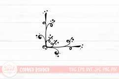 Floral Corner Border and Frame SVG Product Image 1