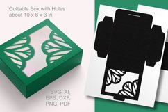 Corner Botanical Geometric Forms - Rectangular Favor Box - Design by Print Cut Hang