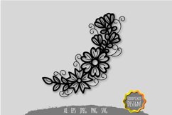 Corner Floral Decoration Papercut Product Image 2