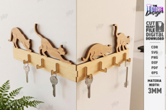 Wooden Corner Key Holder Rack Laser Cut Bundle | Wall Decor Product Image 12