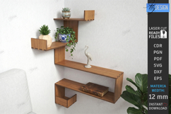 Corner Shelf Laser Cut Bundle | Wall Shelf | Home Decor SVG Product Image 6