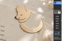 Cute Sleeping Animal Corner Bookmark Laser Cut | Mouse SVG Product Image 1