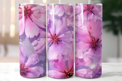Pink CornflowerTumbler|3d Herbarium Tumbler Wrap Product Image 3
