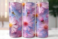 Pink CornflowerTumbler|3d Herbarium Tumbler Wrap Product Image 4