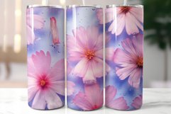 Pink CornflowerTumbler|3d Herbarium Tumbler Wrap Product Image 7