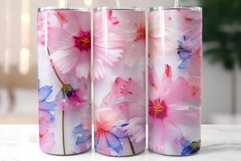 Pink CornflowerTumbler|3d Herbarium Tumbler Wrap Product Image 8