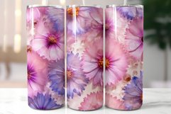 Pink CornflowerTumbler|3d Herbarium Tumbler Wrap Product Image 2
