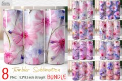 Pink CornflowerTumbler|3d Herbarium Tumbler Wrap Product Image 1