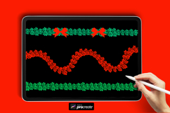 Christmas Wreath Procreate Brush | Holiday Floral Brush Product Image 3