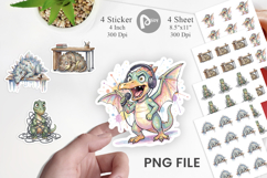 Corporate Burnout Dino Sticker Product Image 1