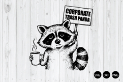 Corporate Trash Panda SVG, Funny Raccoon SVG, Funny Raccoon Product Image 1