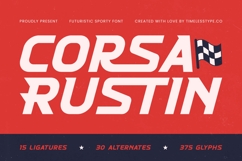 Corsa Rustin - Futuristic Sporty Font Product Image 1