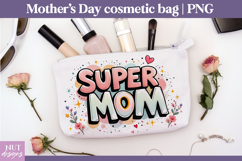 Super Mom Cosmetic Bag mom gift Mothers day makeup bag Product Image 1