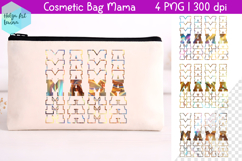 Cosmetic bag MAMA, mother's day makeup bag Product Image 1