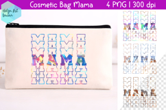 Cosmetic bag MAMA, mother's day makeup bag Product Image 1