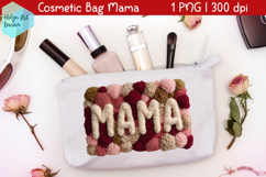Cosmetic bag MAMA, mother's day makeup bag Product Image 1
