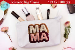 Cosmetic bag MAMA, mother's day makeup bag Product Image 1