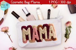 Cosmetic bag MAMA, mother's day makeup bag Product Image 1