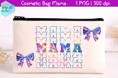 Cosmetic bag MAMA, mother's day makeup bag Product Image 1