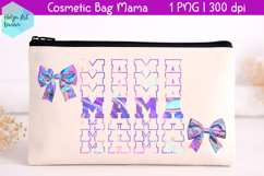Cosmetic bag MAMA, mother's day makeup bag Product Image 1