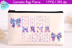 Cosmetic bag MAMA, mother's day makeup bag Product Image 1