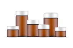 Cosmetic Cream Amber Jars with Different Sizes Product Image 1